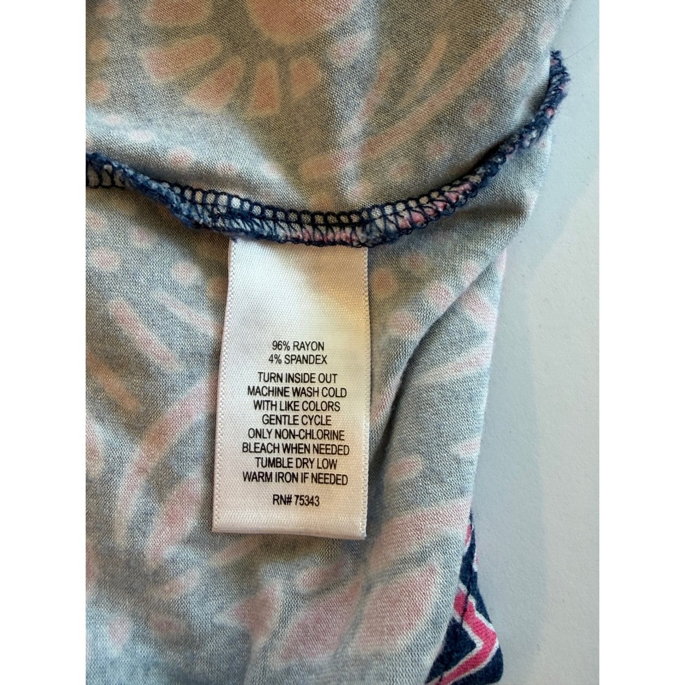 Cynthia Rowley Pink Navy Paisley Medallion Maxi Skirt Medium Stretch A-Line - Picture 5 of 6